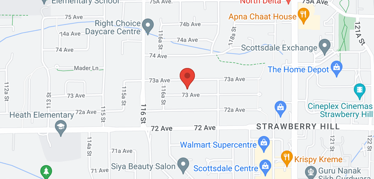 map of 11715 73 AVENUE